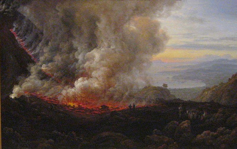 johann christian Claussen Dahl Eruption of Vesuvius China oil painting art